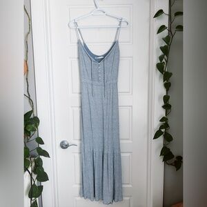 Abercrombie & Fitch light blue floral maxi dress